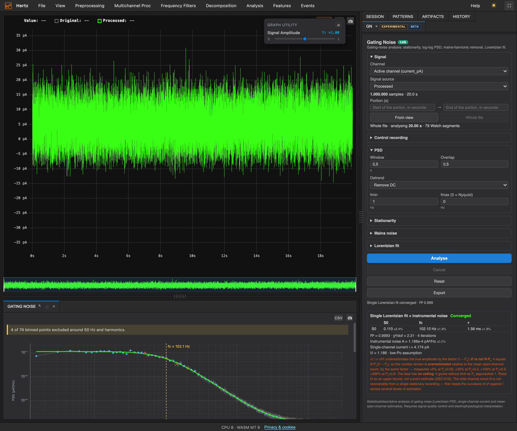 Gating Noise panel
